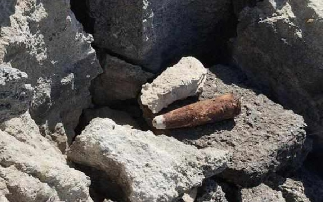 Eceabat’ta 109 Yıllık Top Mermisi Bulundu