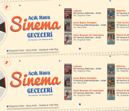 Açık Hava Sinema Geceleri Başlıyor