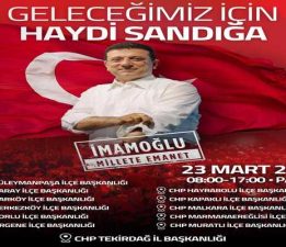 Yontar: “Tekirdağlıları Demokrasiye Sahip Çıkmaya Davet Ediyorum!”