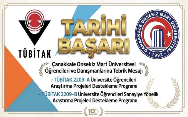 ÇOMÜ’den Tarihi Başarı: 178 Öğrenci Projesine TÜBİTAK Desteği